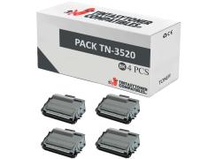 Compatible Pack 4x Brother TN-3520
