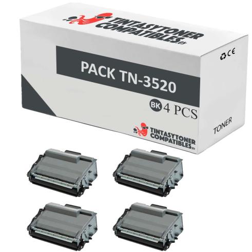 Compatible Pack 4x Brother TN-3520
