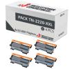 Compatible Pack 4x Brother TN2220/TN2210/TN2010/TN450XL Alta Capacidad (10K)