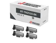 Compatible Pack 4x Brother TN2510 Negro