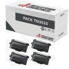 Compatible Pack 4x Brother TN3610 Negro
