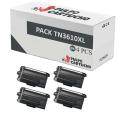 Compatible Pack 4x Brother TN3610XL Negro