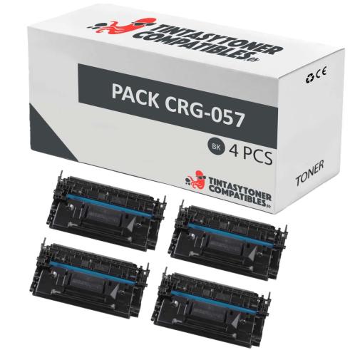 Compatible Pack 4x Canon 057 Negro