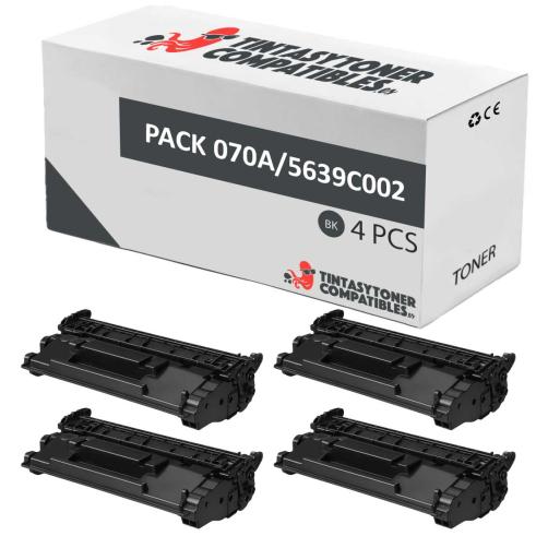 Compatible Pack 4x Canon 070A Negro