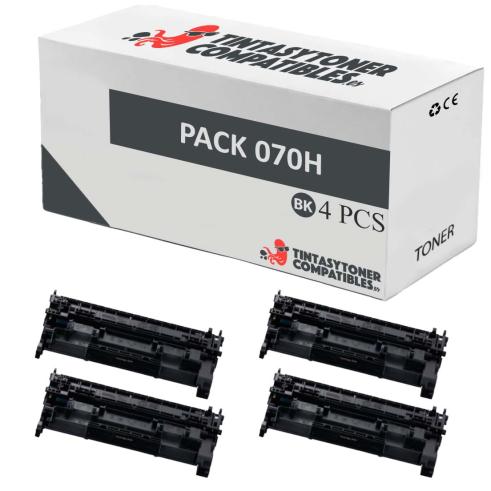 Compatible PACK 4X Canon 070H Negro
