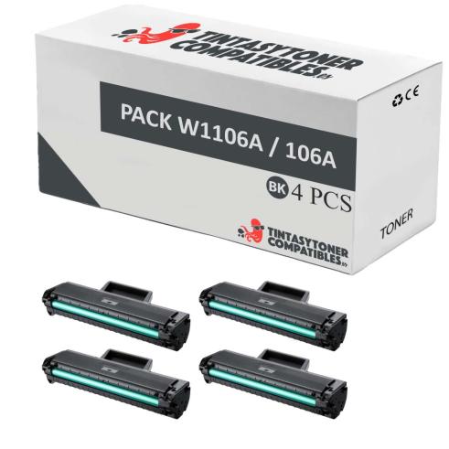 Compatible Pack 4x HP 106A / W1106A