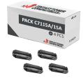 Compatible Pack 4x HP C7115A Negro