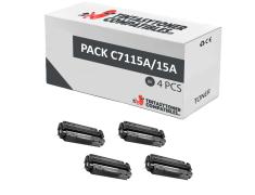Compatible Pack 4x HP C7115A Negro