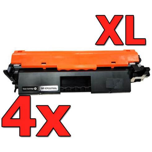 Compatible Pack 4X HP CF217A XXL Premium (Alta Capacidad)