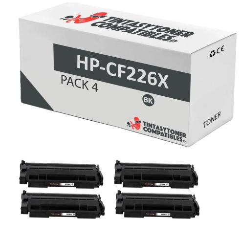 Compatible Pack 4x HP CF226X Negro Premium