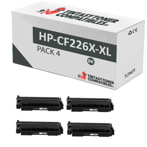 Compatible Pack 4x HP CF226X-XL Negro Premium