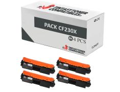 Compatible Pack 4x HP CF230X Premium Chip