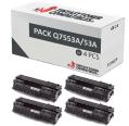 Compatible Pack 4x HP Q7553A Negro