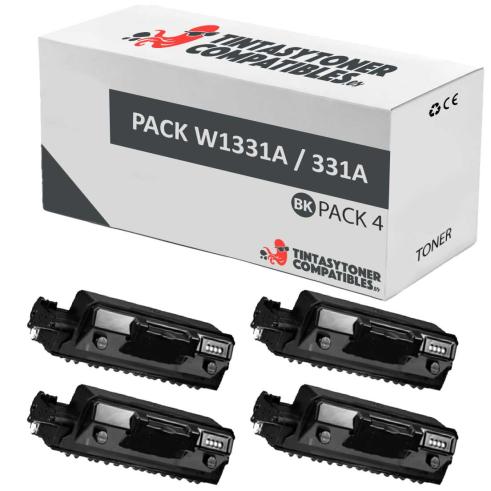 Compatible Pack 4x Hp W1331A Negro
