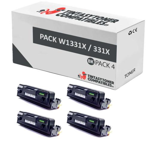 Compatible Pack 4x Hp W1331X Negro