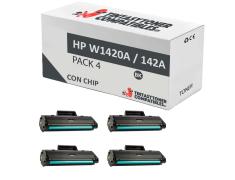 Compatible Pack 4x HP W1420A Negro (Con Chip)