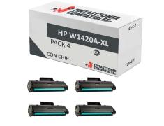 Compatible Pack 4x HP W1420A-XL Negro (Con Chip)