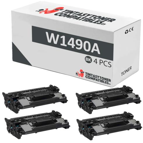 Compatible Pack 4x HP W1490A Negro