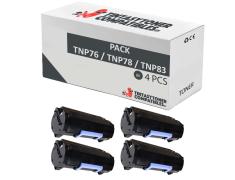 Compatible Pack 4x Konica Minolta TNP76 / TNP78 / TNP83 Negro