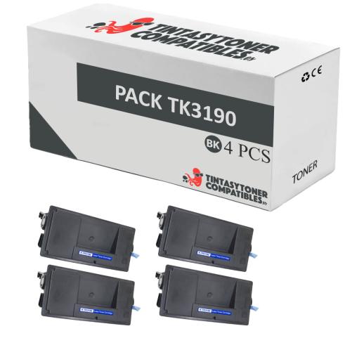 Compatible Pack 4x Kyocera TK-3190