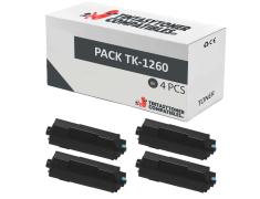Compatible Pack 4x Kyocera TK1260 Negro