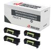 Compatible Pack 4x Lexmark MS310 / MS312 / MS410 / MS415 / MS510 / MS610 Negro