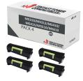 Compatible Pack 4x Lexmark MS310 / MS312 / MS410 / MS415 / MS510 / MS610 Negro