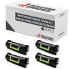 Compatible PACK 4X Lexmark MS417 / MS517 / MS617 / MX417 / MX517 / MX617 Negro