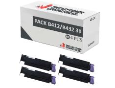Compatible Pack 4x OKI B412 / B432 / B512 / MB472 / MB492 / MB562 (3K)
