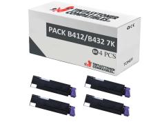 Compatible Pack 4x OKI B412 / B432 / B512 / MB472 / MB492 / MB562 (7k)