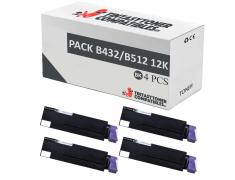 Compatible Pack 4X OKI B432 / B512 / MB492 / MB562 (12k)