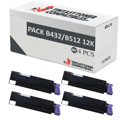 Compatible Pack 4X OKI B432 / B512 / MB492 / MB562 (12k)