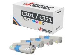 Compatible Pack 4x OKI C301 / C321