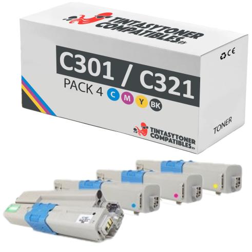Compatible Pack 4x OKI C301 / C321