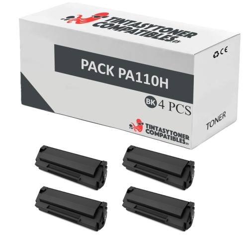 Compatible PACK 4X Pantum PA110H Negro