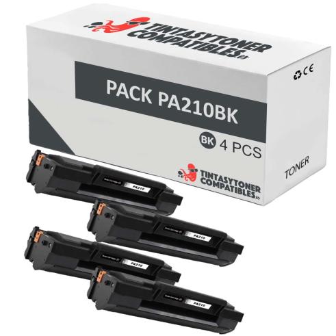 Compatible Pack 4x Pantum PA210 Negro