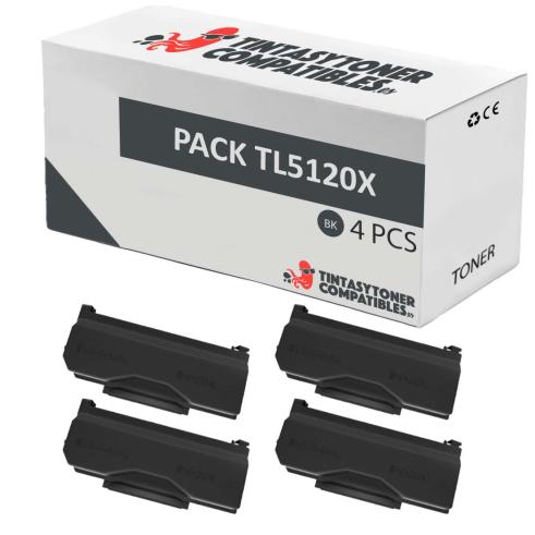 Compatible Pack 4x Pantum TL-5120X Negro
