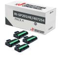 Compatible Pack 4x Ricoh Aficio SP 200 / 201 / 203 / 204 / 211 / 212 / 213