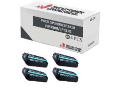 Compatible Pack 4x Ricoh Aficio SP 3400 / SP 3410 / SP 3500 / SP 3510