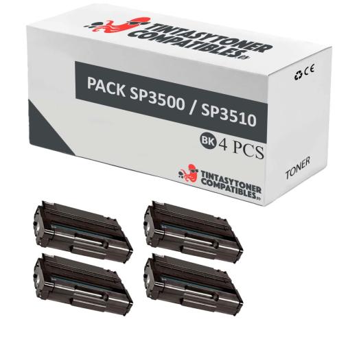 Compatible Pack 4x Ricoh Aficio SP 3500 / SP 3510