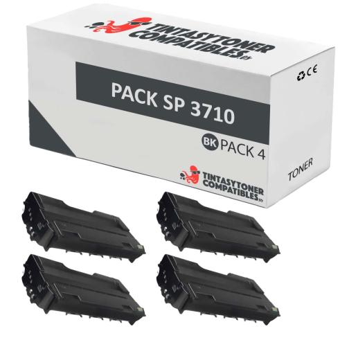 Compatible Pack 4x Ricoh Aficio SP 3710