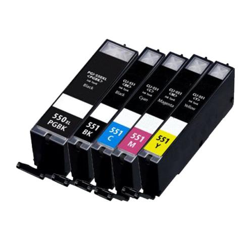 Compatible Pack 5 x Canon PGI 550 CLI 551