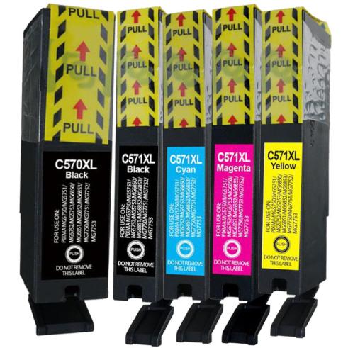 Compatible Pack 5 x Canon PGI 570 CLI 571