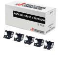 Compatible PACK 5X Dymo D1 45013 Negro / Blanco