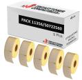 Compatible PACK 5X DYMO LABELWRITER 11356 Etiquetas Multipropósito de Papel Térmico