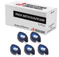 Compatible PACK 5X Dymo LetraTag S0721510 Negro / Blanco