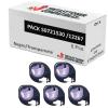Compatible Pack 5x Dymo LetraTag S0721530 Negro / Transparente