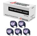 Compatible Pack 5x Dymo LetraTag S0721530 Negro / Transparente