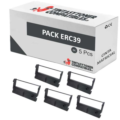 Compatible Pack 5x EPSON ERC 39 Cinta Matricial