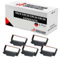 Compatible Pack 5x Epson ERC30 ERC34 ERC38 Negro/Rojo